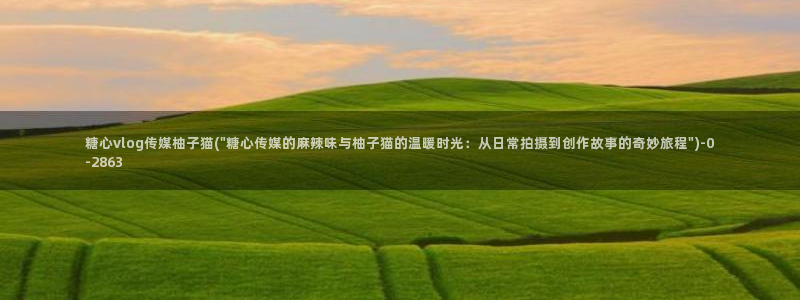 糖心vlog黄台：糖心vlog传媒柚子猫(\